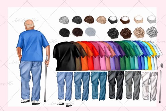 Bringing Character to Your Designs with Grandpa s Back DIY Clipart