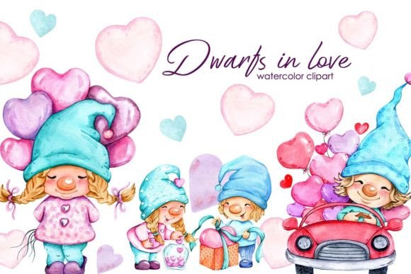 Cute Dwarfs in Love Clipart: A Practical Guide to Watercolor Gnome Graphics