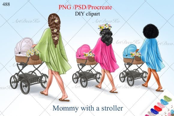 Evaluating the Mom with a Baby Stroller Digital Asset Kit for Design Projects