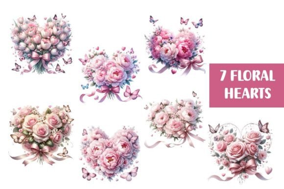Floral Heart Bouquet Clipart: Elevating Your Creative Projects with Watercolor Elegance