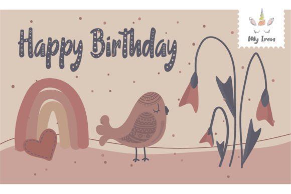 Happy Birthday with Bird 1: A Versatile Design Asset