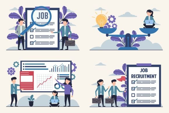 Job Recruitment and Business Analysis: Visualizing Strategy with Scalable Vector Assets
