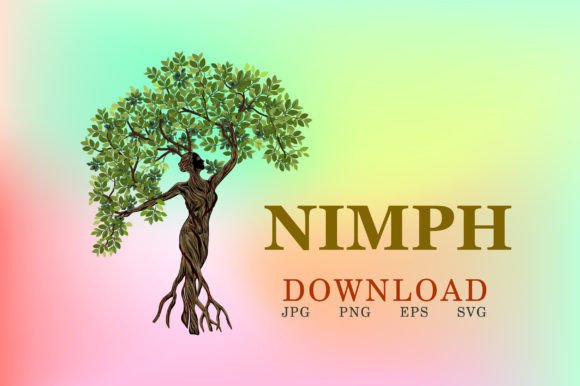 Nymph Woman Tree Vector: Mythic Design for Modern Creators
