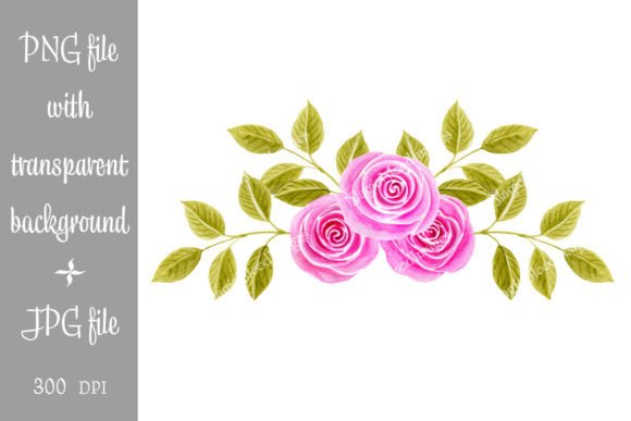 Roses Flowers Bouquet Watercolor Paint