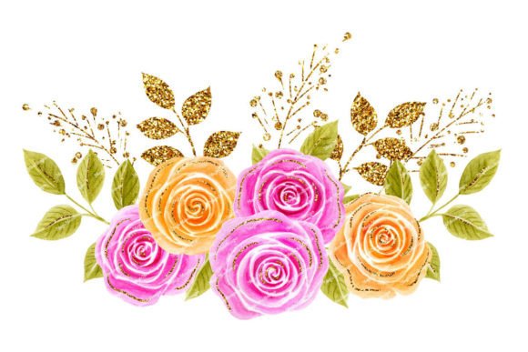 Roses PNG Watercolor Flowers Sublimation