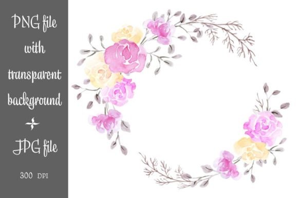 Roses Round Frame Watercolor Sublimation: A Versatile Design Solution