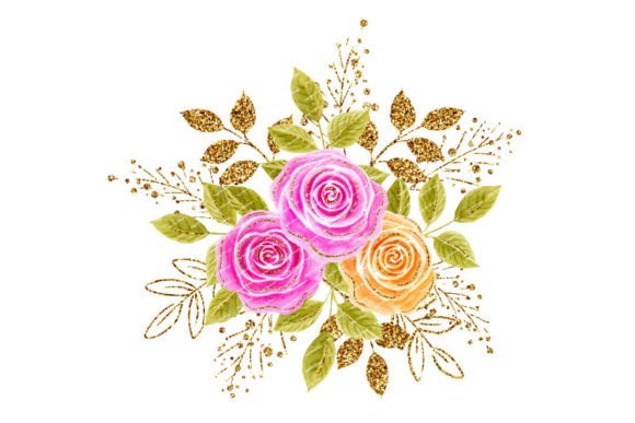 Roses Sublimation PNG Watercolor Clipart