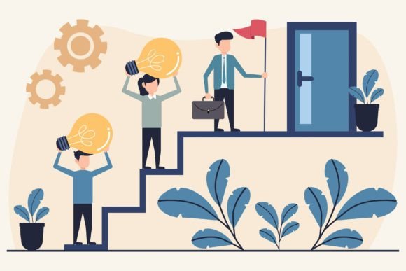 Teamwork and Success Conceptual Design: A Visual Blueprint for Modern Collaboration