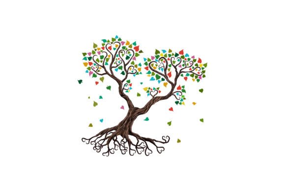 The Versatile Love Tree: Exploring Multicolored Heart Leaves for Creative Design