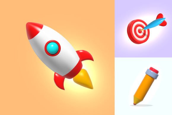 Transforming Digital Branding with Vector 3D Cute Object Illustrations